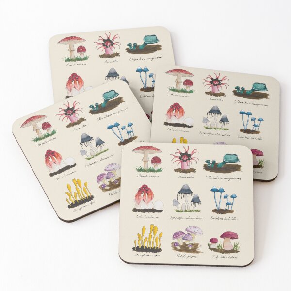 Item preview, Naturalist Fungus Mushroom Collection Watercolour Antique designed and sold by Nicky Rollings.