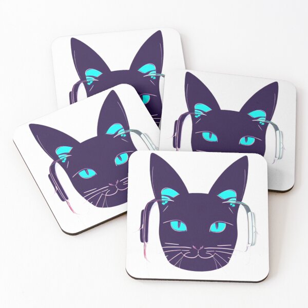 Item preview, Chilling Cat with Head phones designed and sold by SN-Creations.