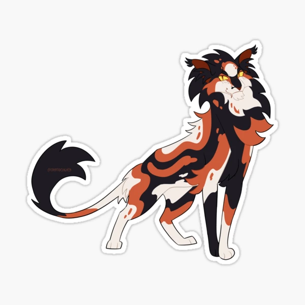 Ashfur Sticker for Sale by ClownCryptids