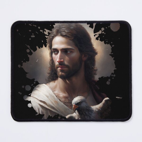 Item preview, Portrait of Christ with a eagle designed and sold by ThroughHisGrace.