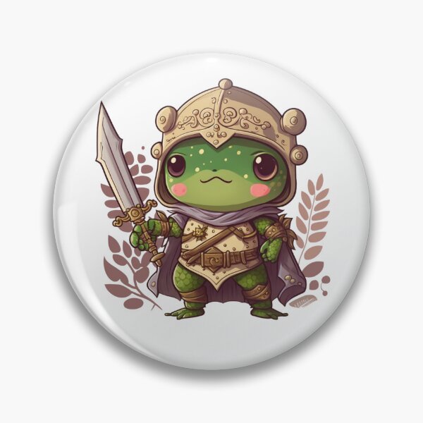 Item preview, Frog Warrior Sticke designed and sold by Cute Critters Stickers.