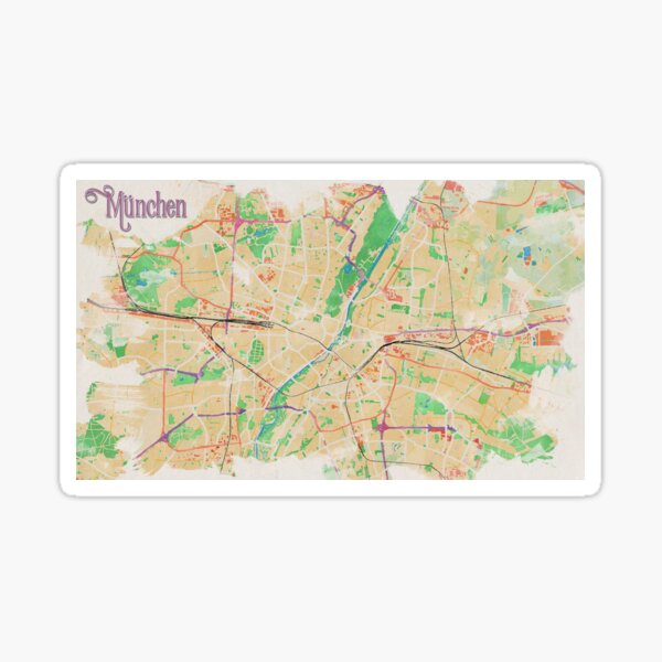 Munich in Watercolor Sticker