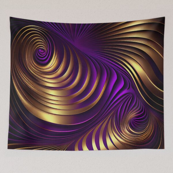 Item preview, Imperial Elegance: A Luxurious Gold and Purple Pattern designed and sold by HiArtify ❤️.