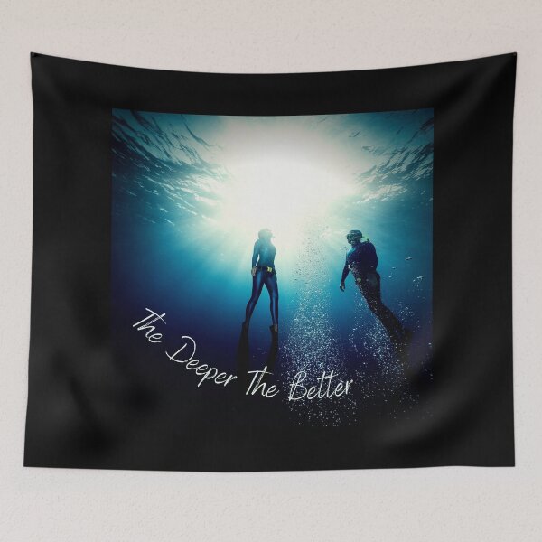 Item preview, The Deeper The Better. For a free diver, for a scuba diver, for a spearfisherman. designed and sold by Wentoo.