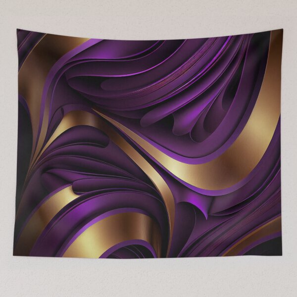 Item preview, Imperial Elegance: A Luxurious Gold and Purple Pattern designed and sold by HiArtify ❤️.