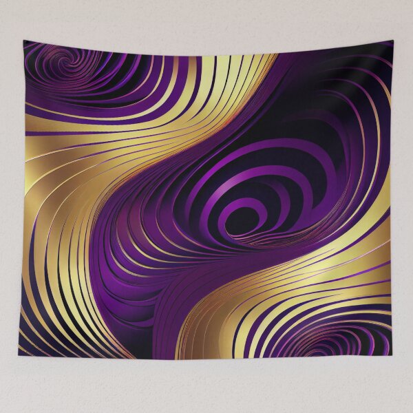 Item preview, Imperial Elegance: A Luxurious Gold and Purple Pattern designed and sold by HiArtify ❤️.