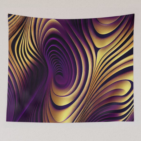 Item preview, Imperial Elegance: A Luxurious Gold and Purple Pattern designed and sold by HiArtify ❤️.