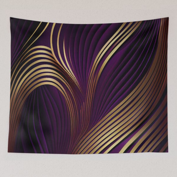 Item preview, Imperial Elegance: A Luxurious Gold and Purple Pattern designed and sold by HiArtify ❤️.