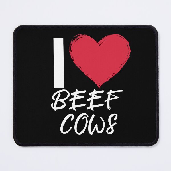 Item preview, Black version of I love Beef Cows designed and sold by FarmsteadAcers.