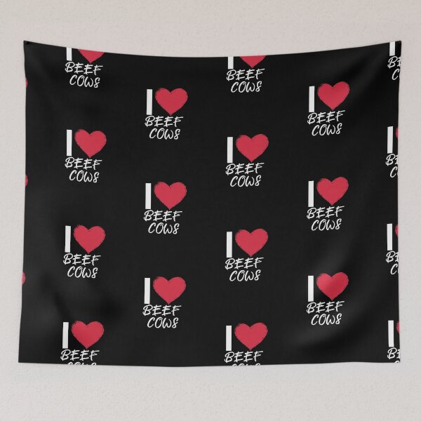 Item preview, Black version of I love Beef Cows designed and sold by FarmsteadAcers.