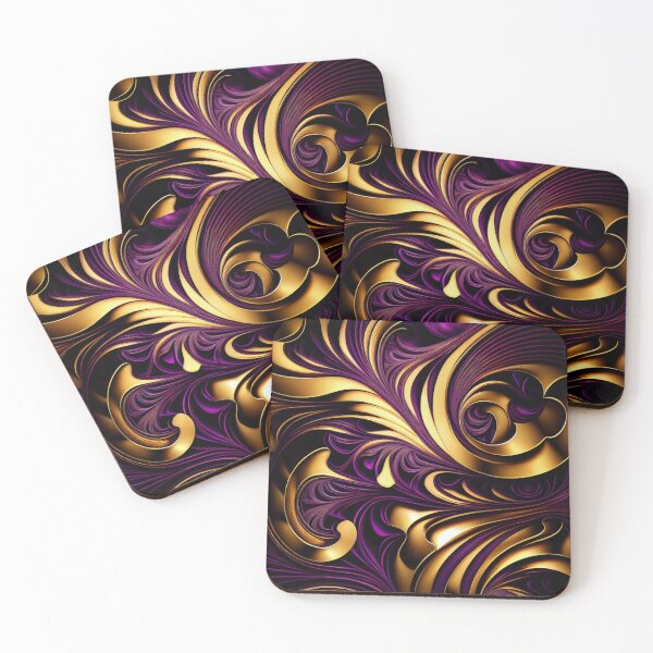Item preview, Imperial Elegance: A Luxurious Gold and Purple Pattern designed and sold by HiArtify ❤️.