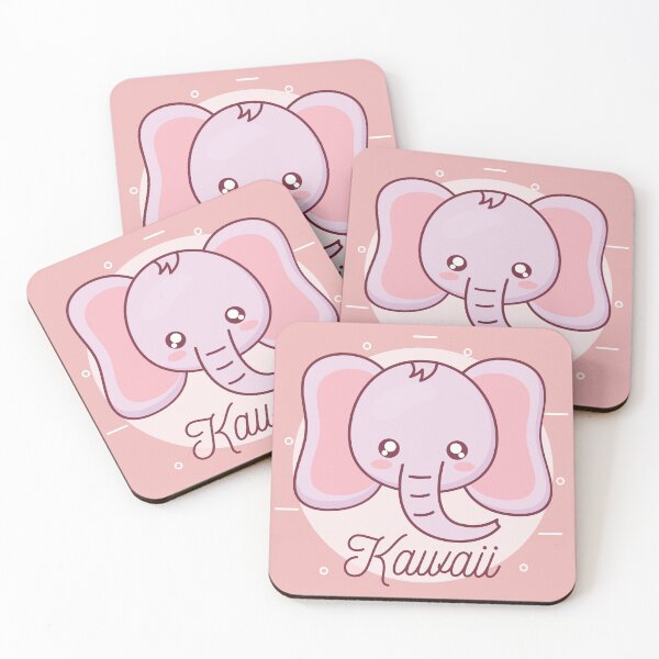 Item preview, Kawaii elephant - Cute elephant designed and sold by Stay-Pawsitive.