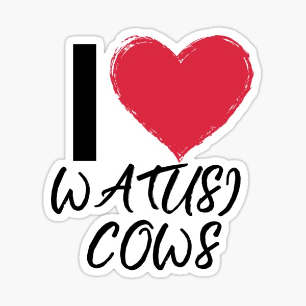 Vista previa del artículo con la obra «Me encantan las vacas Watusi», diseñado y vendido por FarmsteadAcers.