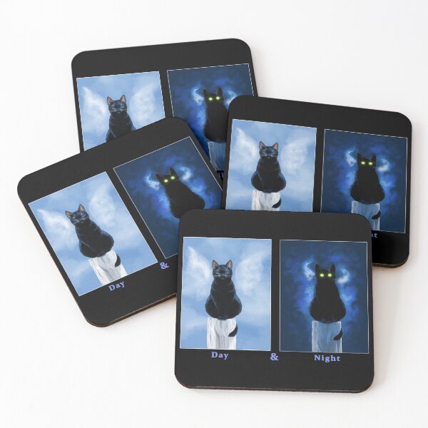Item preview, Cats Night and Day designed and sold by AK-Hevonen.