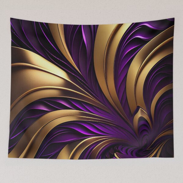 Item preview, Imperial Elegance: A Luxurious Gold and Purple Pattern designed and sold by HiArtify ❤️.
