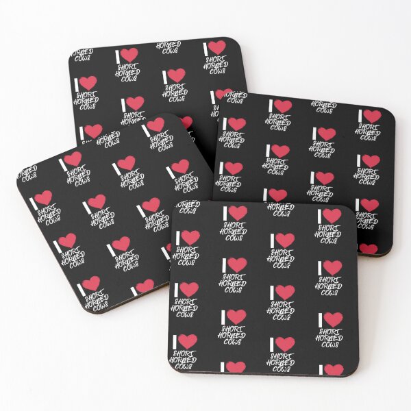 Item preview, Black version of I love Short Horned Cows designed and sold by FarmsteadAcers.