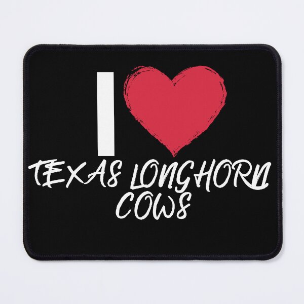 Item preview, Black version of I love Texas Longhorn Cows designed and sold by FarmsteadAcers.
