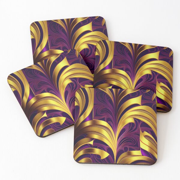 Item preview, Imperial Elegance: A Luxurious Gold and Purple Pattern designed and sold by HiArtify ❤️.