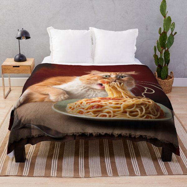 Item preview, Cat eating spaghetti designed and sold by PickCreation.