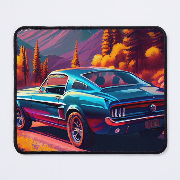 Item preview, Ford Mustang Chargeback 1968 Car Beautiful Painting Illustration designed and sold by MadeByHaresShop.