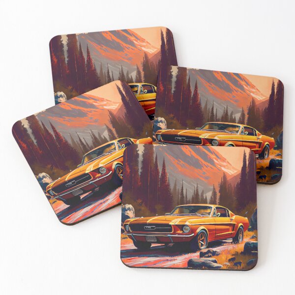Item preview, Ford Mustang Chargeback 1968 Car Beautiful Painting Illustration designed and sold by MadeByHaresShop.