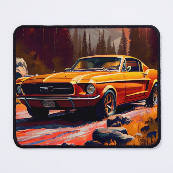 Item preview, Ford Mustang Chargeback 1968 Car Beautiful Painting Illustration designed and sold by MadeByHaresShop.