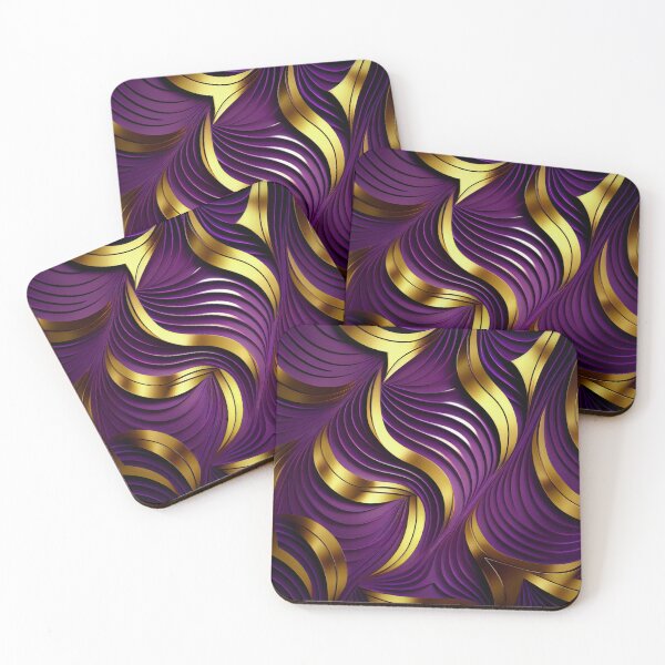 Item preview, Imperial Elegance: A Luxurious Gold and Purple Pattern designed and sold by HiArtify ❤️.