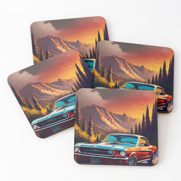 Item preview, Ford Mustang Chargeback 1968 Car Beautiful Painting Illustration designed and sold by MadeByHaresShop.