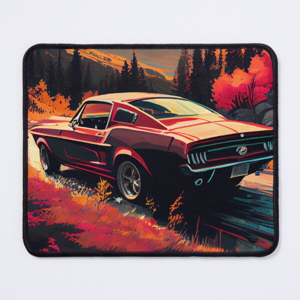 Item preview, Ford Mustang Chargeback 1968 Car Beautiful Painting Illustration designed and sold by MadeByHaresShop.
