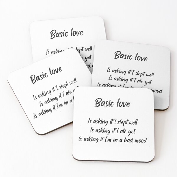 Item preview, basic love is asking if i slept well ate yet if im in a bad moon designed and sold by Benlilyarts.