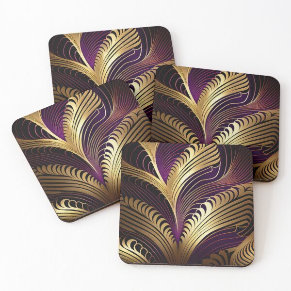 Item preview, Imperial Elegance: A Luxurious Gold and Purple Pattern designed and sold by HiArtify ❤️.