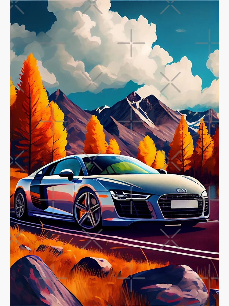 Audi R8 2008 Car Beautiful Painting Illustration | Poster