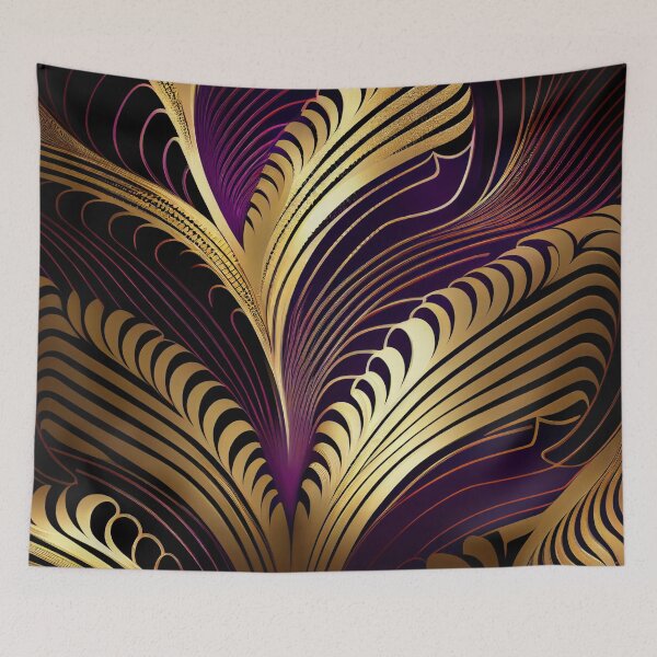 Item preview, Imperial Elegance: A Luxurious Gold and Purple Pattern designed and sold by HiArtify ❤️.