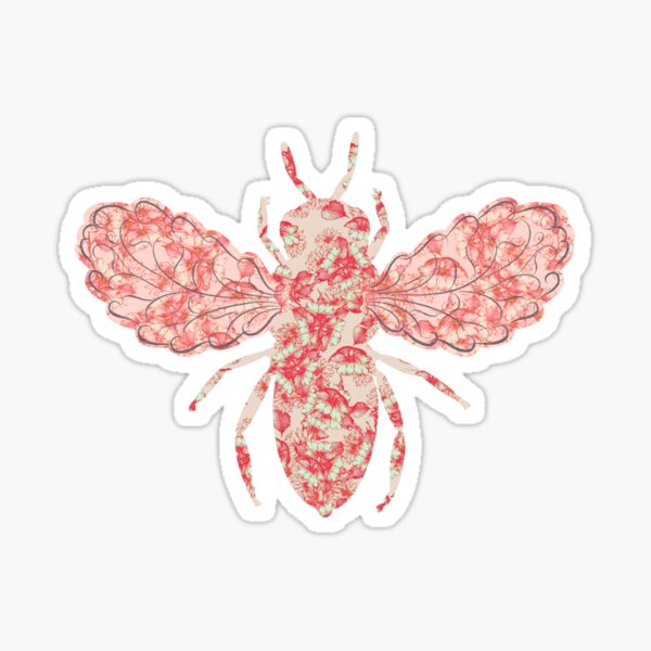 Very Busy Bee-Shades of Pink Sticker