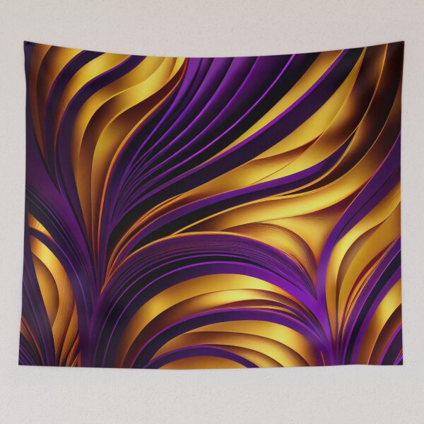 Item preview, Imperial Elegance: A Luxurious Gold and Purple Pattern designed and sold by HiArtify ❤️.