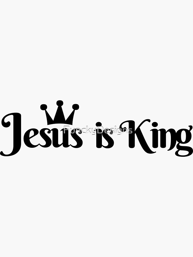 "Jesus Is King Crown Car Window Bumper Sticker" Sticker for Sale by