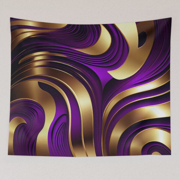 Item preview, Imperial Elegance: A Luxurious Gold and Purple Pattern designed and sold by HiArtify ❤️.