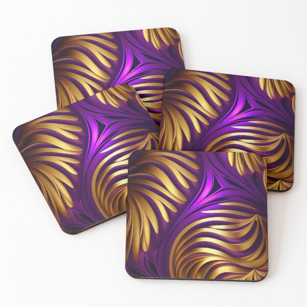 Item preview, Imperial Elegance: A Luxurious Gold and Purple Pattern designed and sold by HiArtify ❤️.