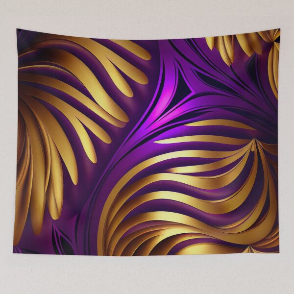 Item preview, Imperial Elegance: A Luxurious Gold and Purple Pattern designed and sold by HiArtify ❤️.