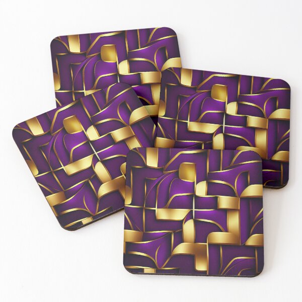 Item preview, Imperial Elegance: A Luxurious Gold and Purple Pattern designed and sold by HiArtify ❤️.