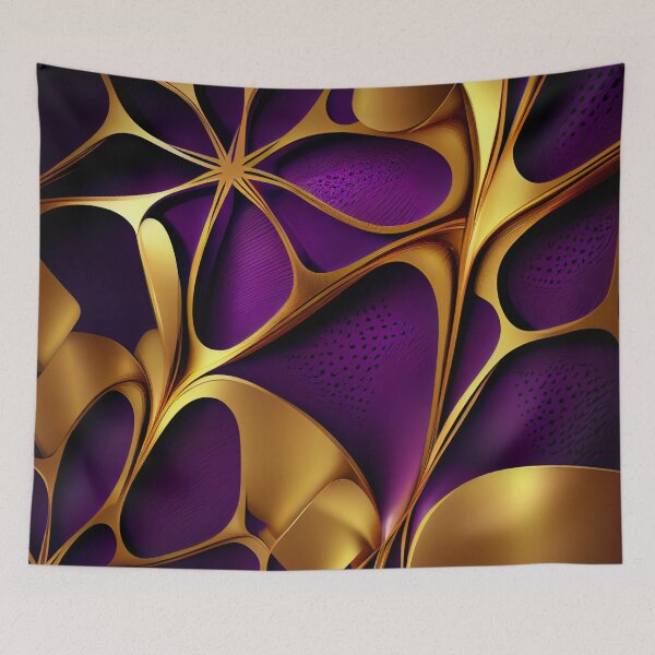 Item preview, Imperial Elegance: A Luxurious Gold and Purple Pattern designed and sold by HiArtify ❤️.