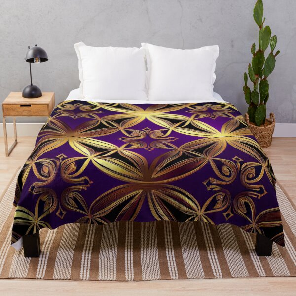 Item preview, Imperial Elegance: A Luxurious Gold and Purple Pattern designed and sold by HiArtify ❤️.