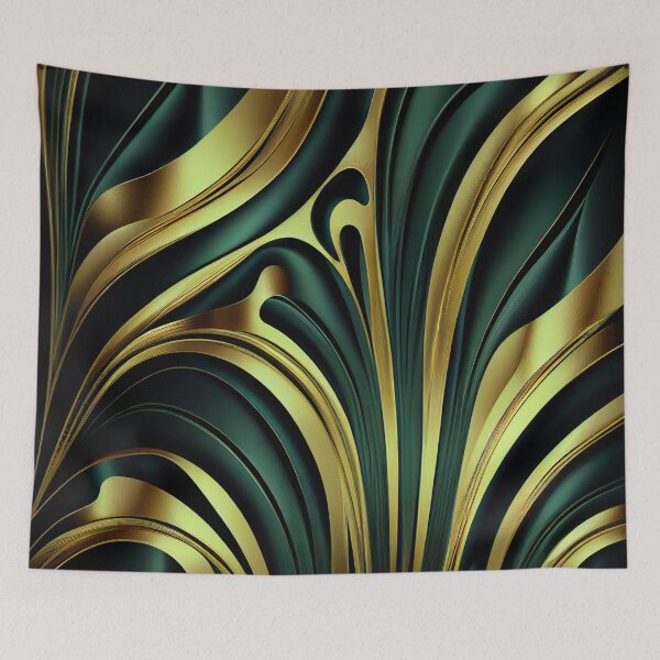 Item preview, Elegant Emerald: A Gold and Green Graphic Design designed and sold by HiArtify ❤️.