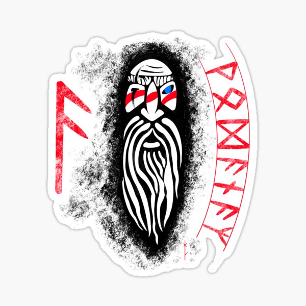 Item preview, Odin, Wodanaz with proto germanic runes designed and sold by RavensCall-be.