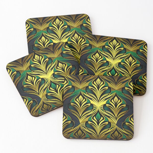 Item preview, Elegant Emerald: A Gold and Green Graphic Design designed and sold by HiArtify ❤️.