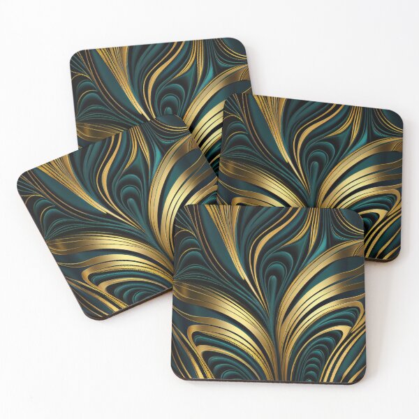 Item preview, Elegant Emerald: A Gold and Green Graphic Design designed and sold by HiArtify ❤️.