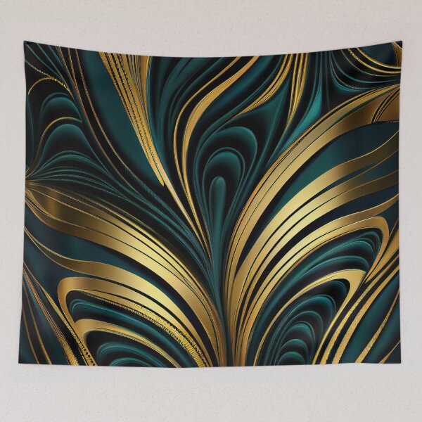 Item preview, Elegant Emerald: A Gold and Green Graphic Design designed and sold by HiArtify ❤️.