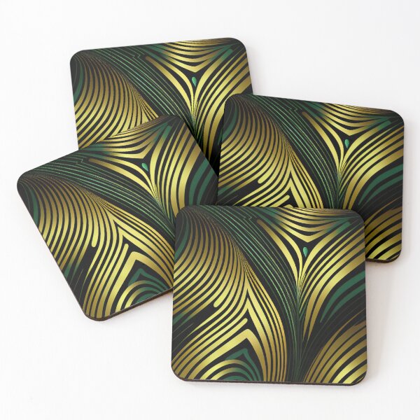 Item preview, Elegant Emerald: A Gold and Green Graphic Design designed and sold by HiArtify ❤️.