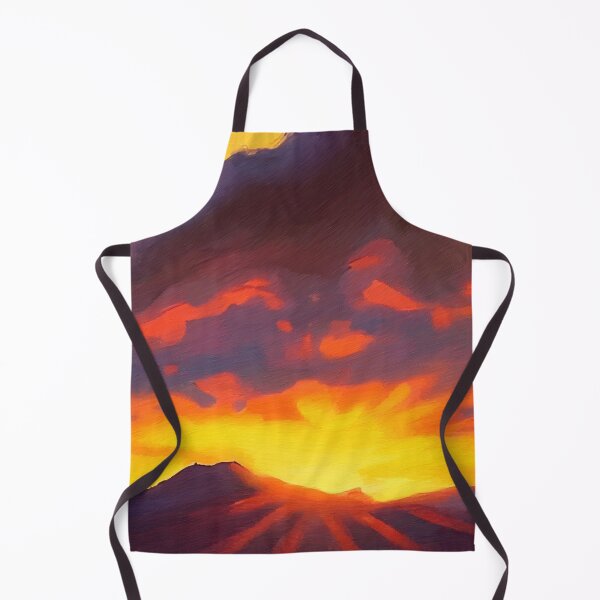 Item preview, beautiful mountain landbeautiful mountain sunset landscape view painting in classic art style for nice cool holiday gift ideas designed and sold by IBSI.