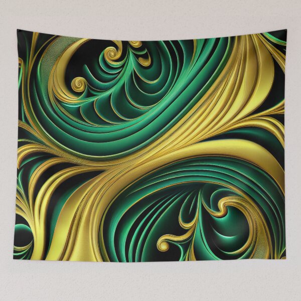 Item preview, Elegant Emerald: A Gold and Green Graphic Design designed and sold by HiArtify ❤️.